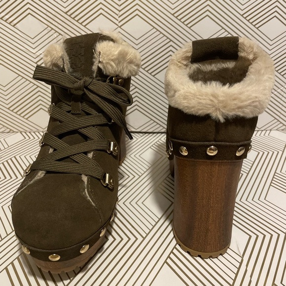 Guess Olive Green studded winter Clogs Women’s size 8.5 - Picture 7 of 9